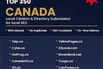 do 350 canada local citations and directory submission