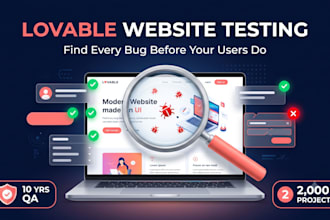 test your lovable or base44 website for bugs usability UI UX