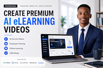 create ai elearning course videos for online training