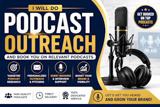 do podcast outreach and book you on relevant podcasts