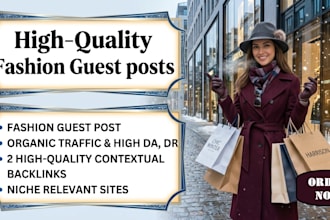create backlinks in fashion niche, blog, seo