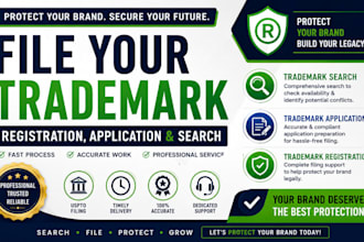 file your trademark registration, trademark application, and trademark search