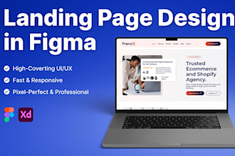 design a high converting landing page UI UX in figma
