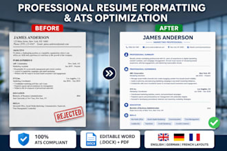 format and design your ats resume in ms word and PDF