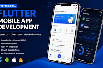 develop a professional flutter mobile app
