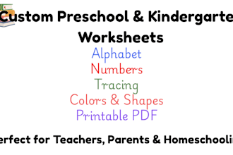 design printable preschool and kindergarten worksheets and activity books