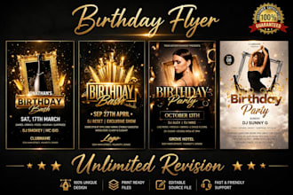 design birthday flyer and anniversary flyer,wedding flyer