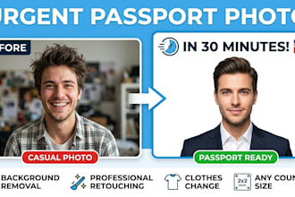 passport size photo, urgent passport, from any image