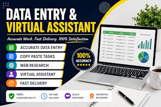 do accurate data entry, copy paste, web research, and virtual assistant