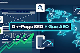 do onpage SEO and geo aeo for wordpress shopify sites fast