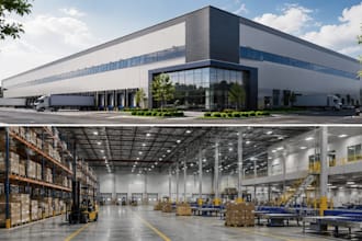 create realistic warehouse and industrial building 3d walkthrough animation
