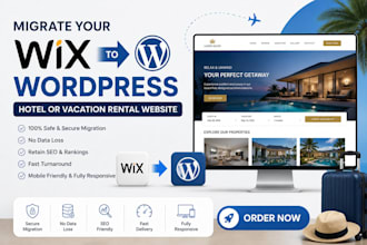 migrate your wix hotel or vacation rental website to wordpress