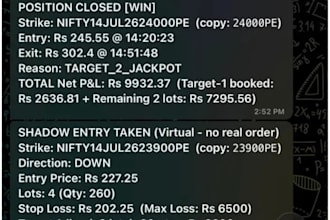 build a python trading bot with api and telegram alerts
