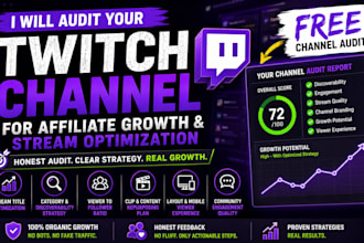 audit your twitch channel for affiliate growth and stream optimization