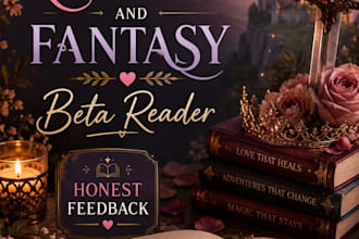 be your romance and fantasy beta reader  honest feedback