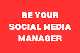 be your social media manager