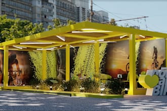 design a modern shipping container house, modular house, 3d render
