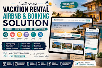 create a vacation rental, vacation website, airbnb website, rental website