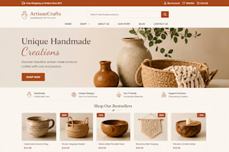 create an artisan or handmade goods ecommerce website