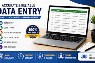 do fast and accurate data entry, copy typing and PDF to word