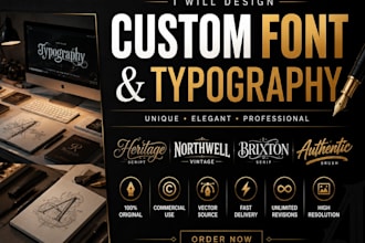 design custom font hand lettering typography and font design