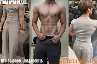 create a custom gym plan to build muscle fast