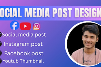 design social media post instagram post youtube thumbnail