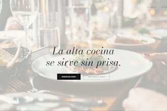 design a premium restaurant website with interactive menu