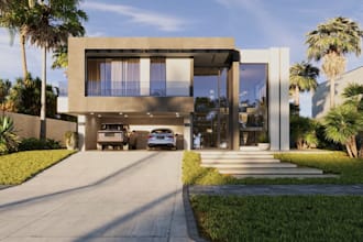 renovate house exterior from lidar scan data, sketchup external render,  vr tour