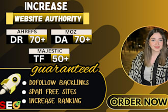 increase website da DR and tf with authority backlinks