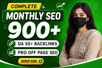 provide monthly off page SEO services using high authority