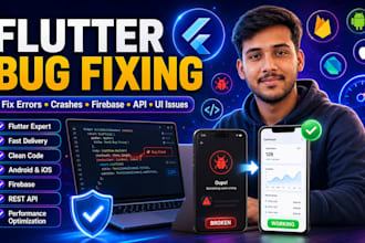 fix flutter app bugs, UI issues, and logical errors