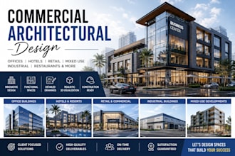 design commercial buildings, offices, hotels and mixed use projects