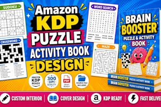 design sudoku word search mazes crossword puzzle activity book for amazon KDP