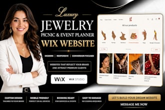 create luxury jewelry website picnic website wix event planner website