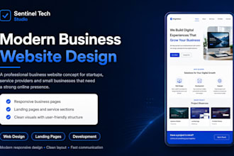 create a modern business website or landing page
