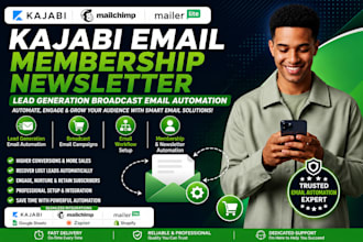 kajabi email membership newsletter,lead generation broadcast email automation
