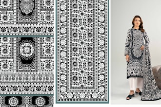 create seamless fabric design for printing