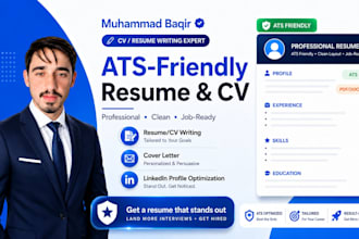 write an ats resume and CV