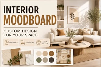create a personalized interior design moodboard for one room