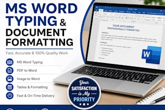do ms word typing and document formatting