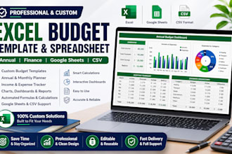 create custom excel budget template spreadsheet annual finance google sheets csv