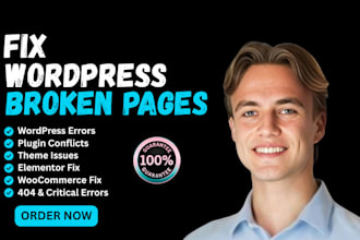 fix wordpress issues, errors and broken pages