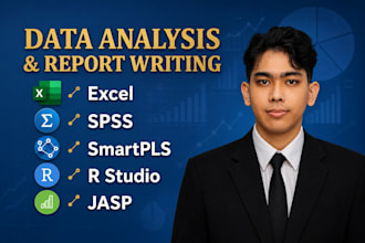 do spss, smartpls SEM, rstudio, or jasp data analysis for your research