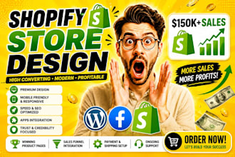 build shopify store, design or redesign shopify website