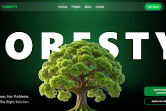 build a custom website with modern UI and animations