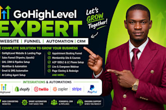 gohighlevel landing page website ghl automation virtual assistant VA dashboard