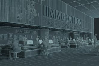 design a government office, immigration office, and public building