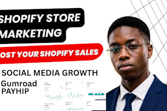 promote your shopify, gumroad, or payhip store with social media marketing