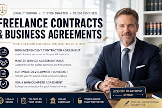 draft a legal 1099 independent contractor agreement as a US attorney